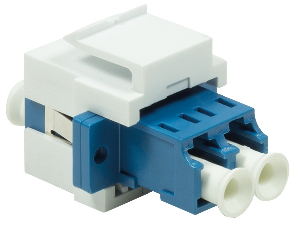 Produktbild MVT 204 001  -  LWL LC-Duplex Kupplung für den Einbau in Keystone Panels, Singlemode